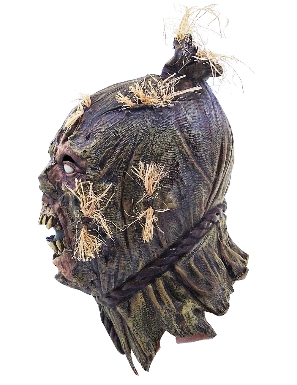 Vue de profil du masque intégral zombie épouvantail
