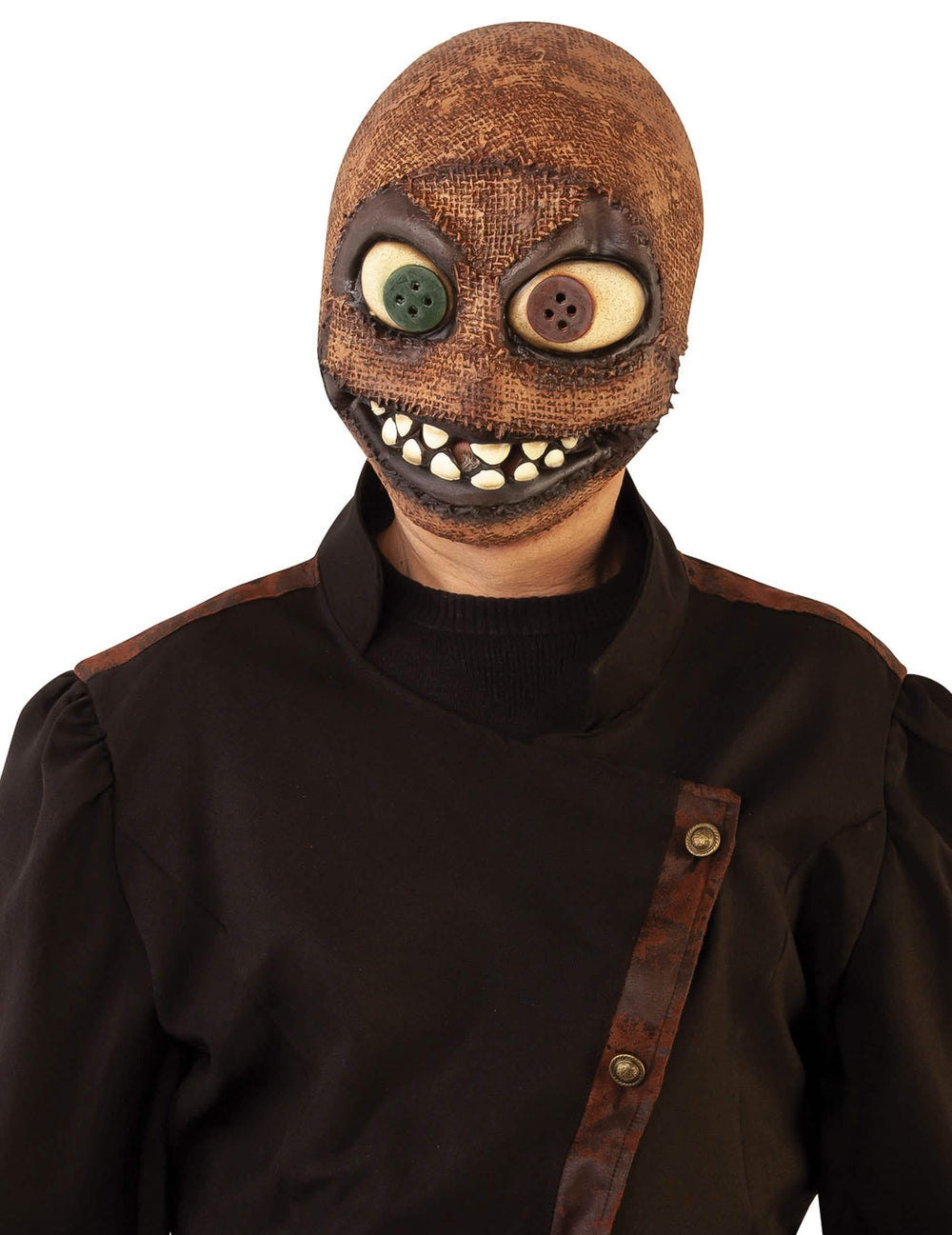 Latex mask efekt vreća za muškarac smeđa s očima na gumbiće