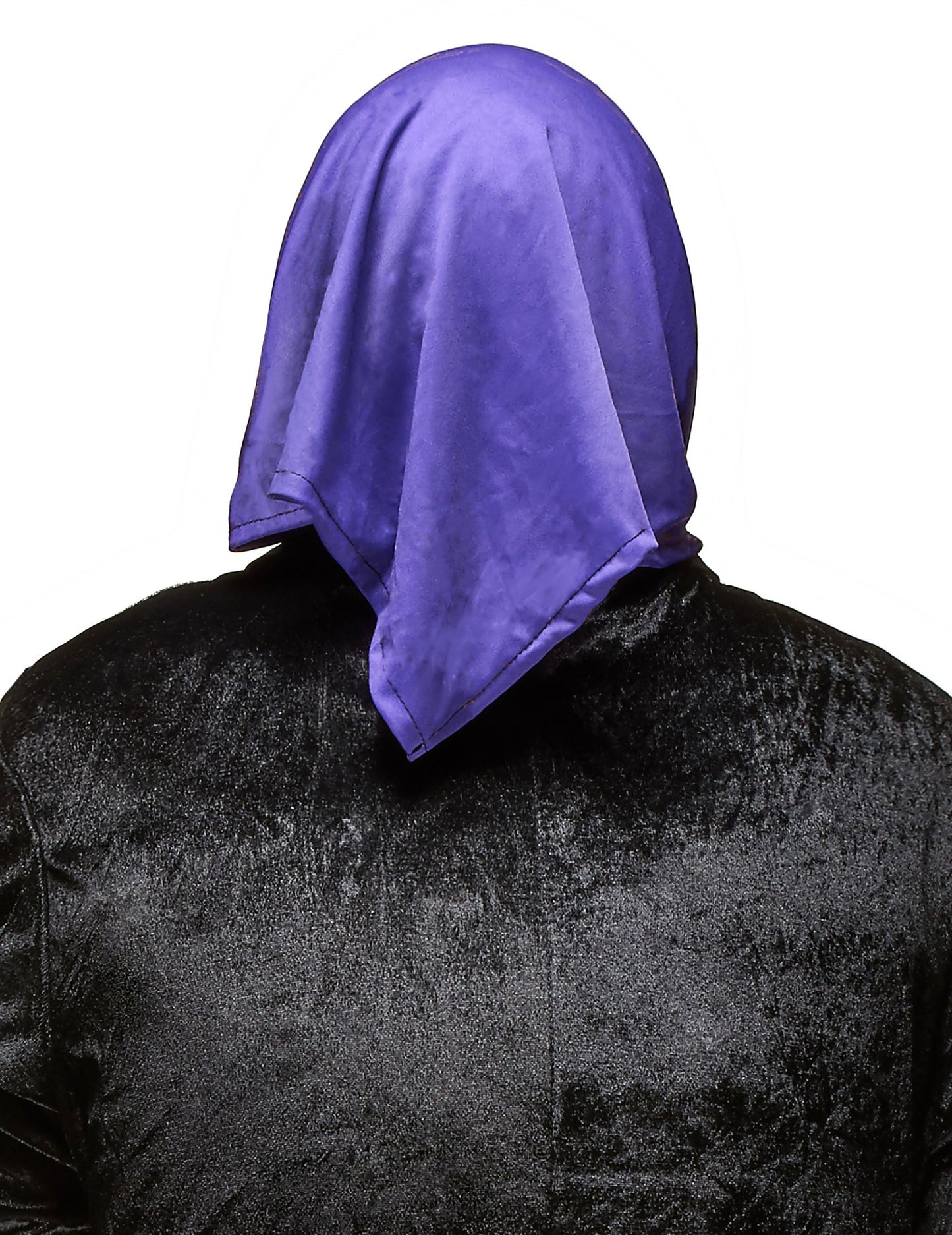 Vue de dos du masque latex vieille dame