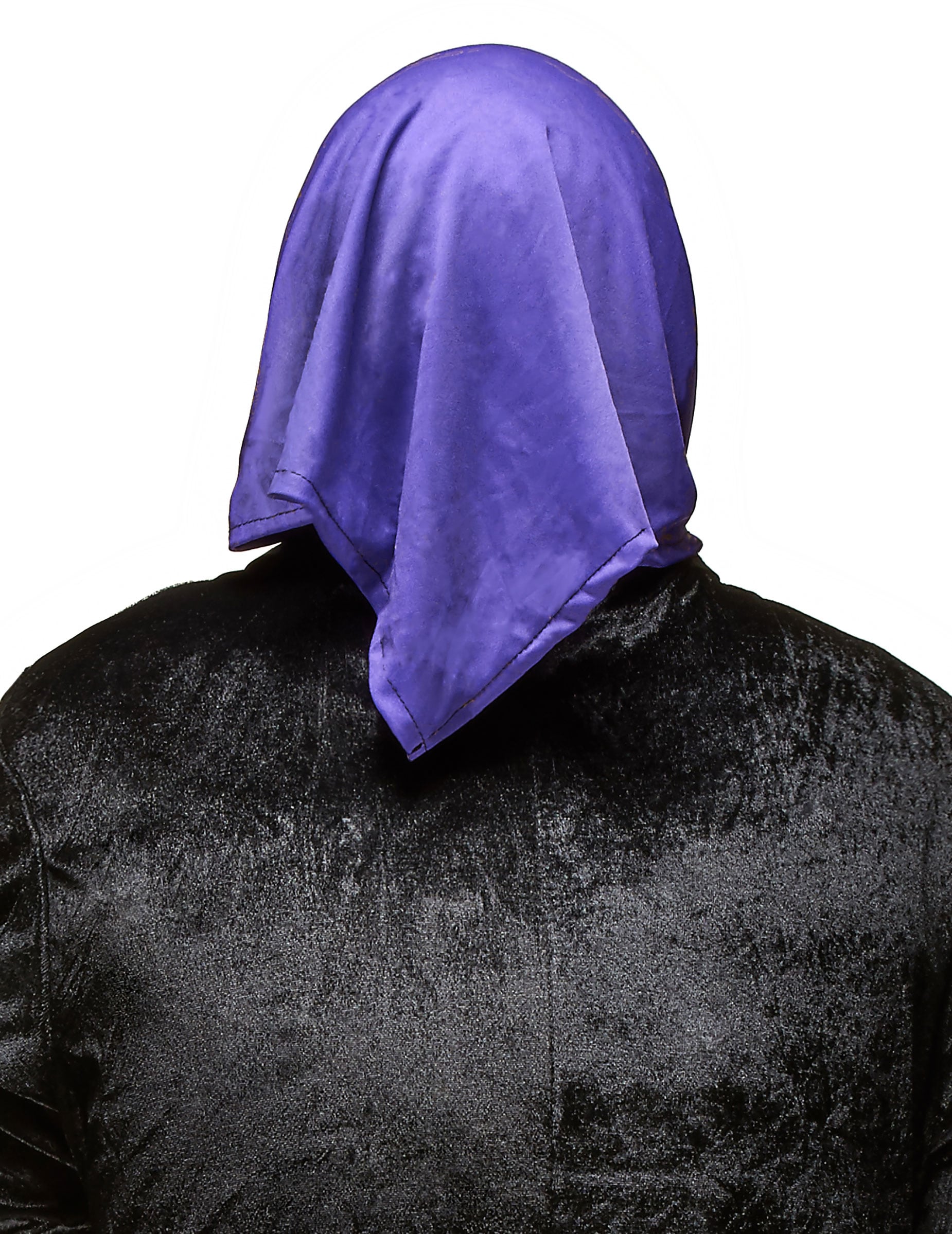 Vue de dos du masque latex vieille dame