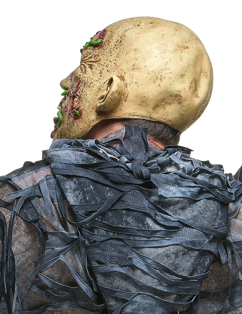Stražnji i bočni pogled na masku trulog zombija