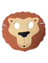 Masque de lion pour enfant marron et beige en mousse