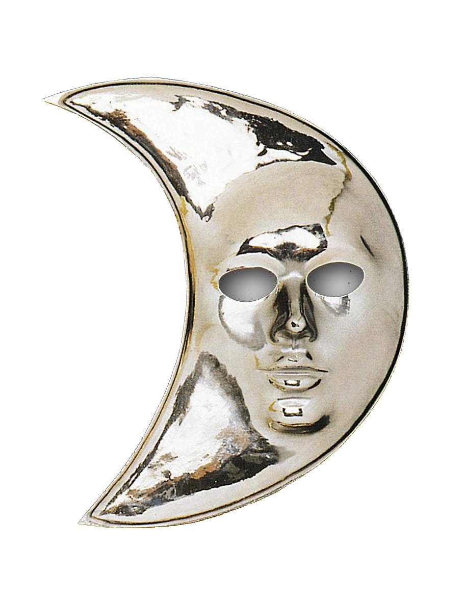 Masque lune pour adulte argenté