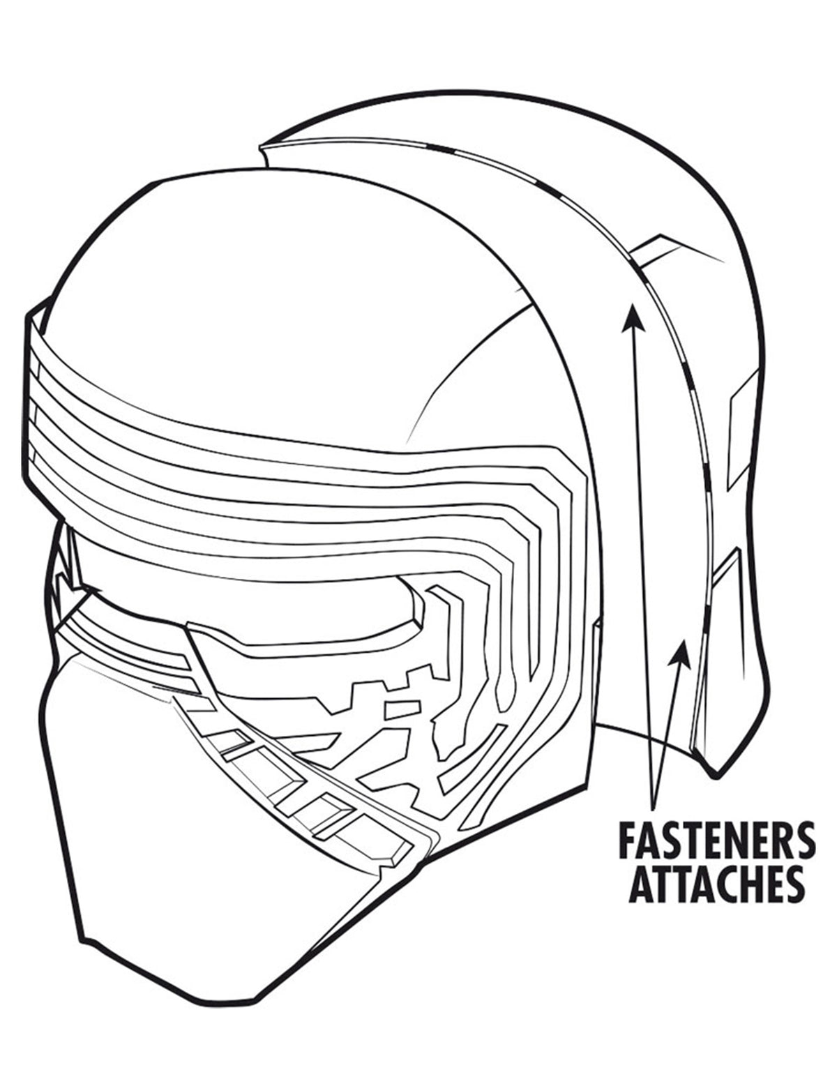 Luksuzna dvodijelna maska za kacigu Kylo Ren Star Wars VII™ za odrasle