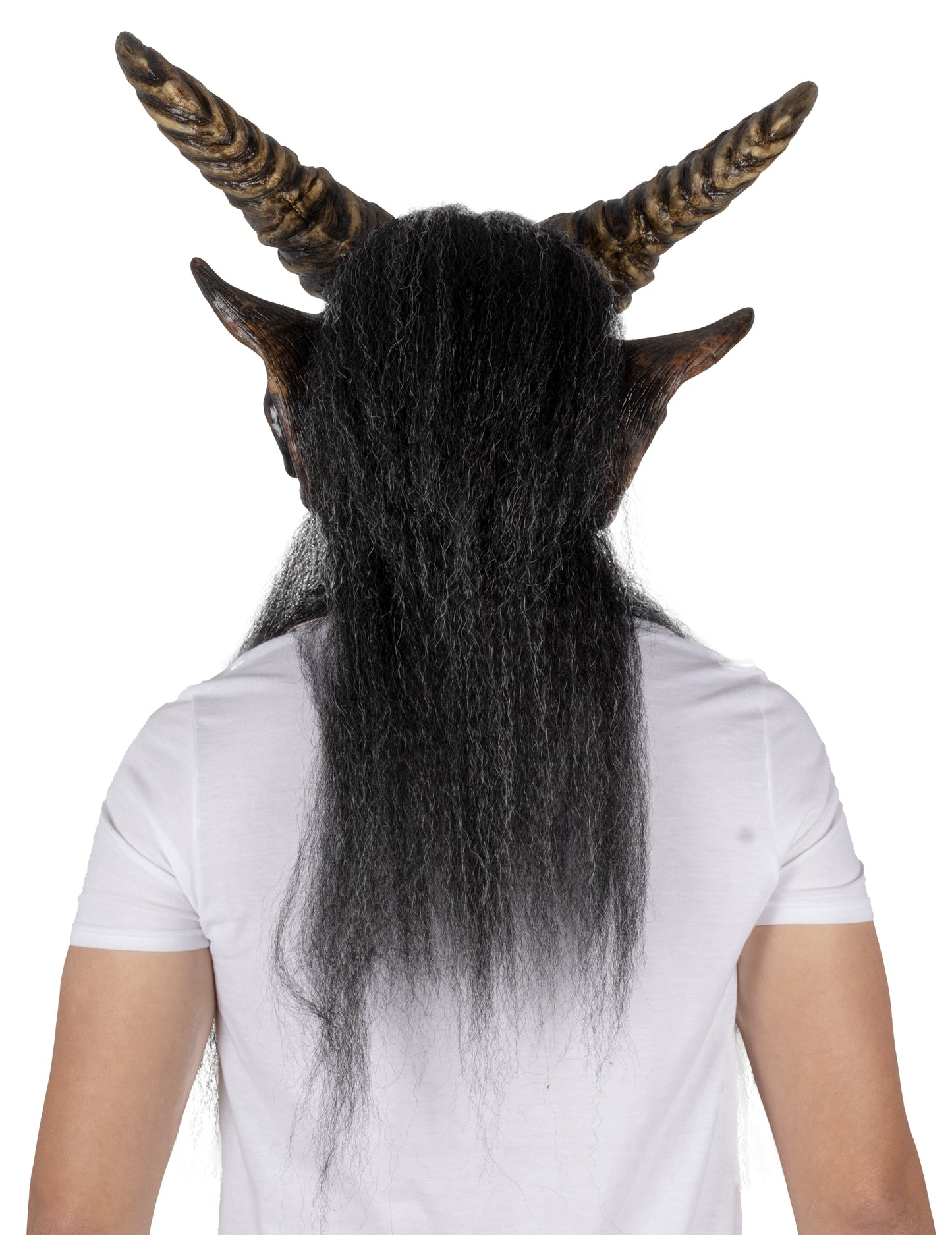 Masque monstre noir à cornes luxe adulte