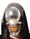 Masque no eyes pour adulte argenté effet miroir et dents jaunes