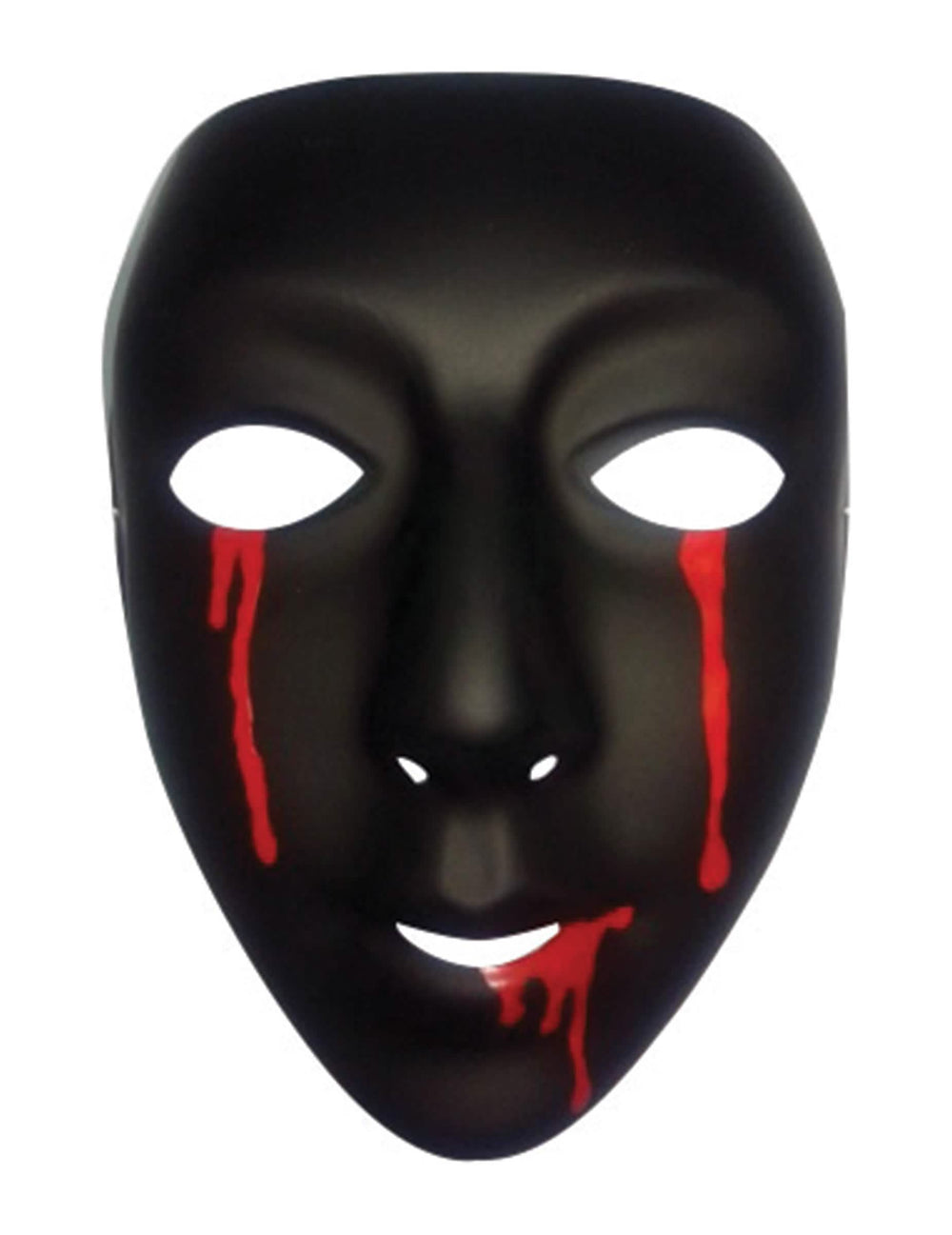 halloween maska za ženu crna s krvavim suzama