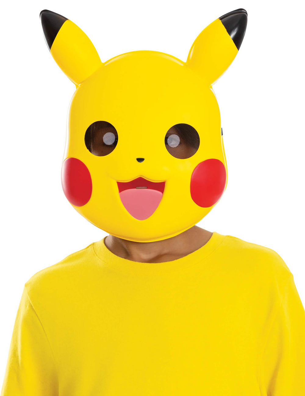 Gros plan sur le visage du masque Pikachu Pokémon™