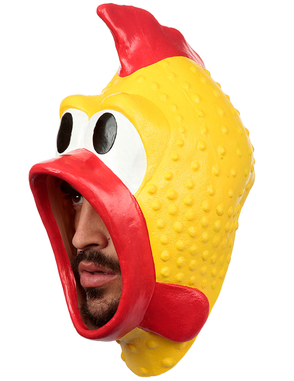 Vue de profil du masque de poulet