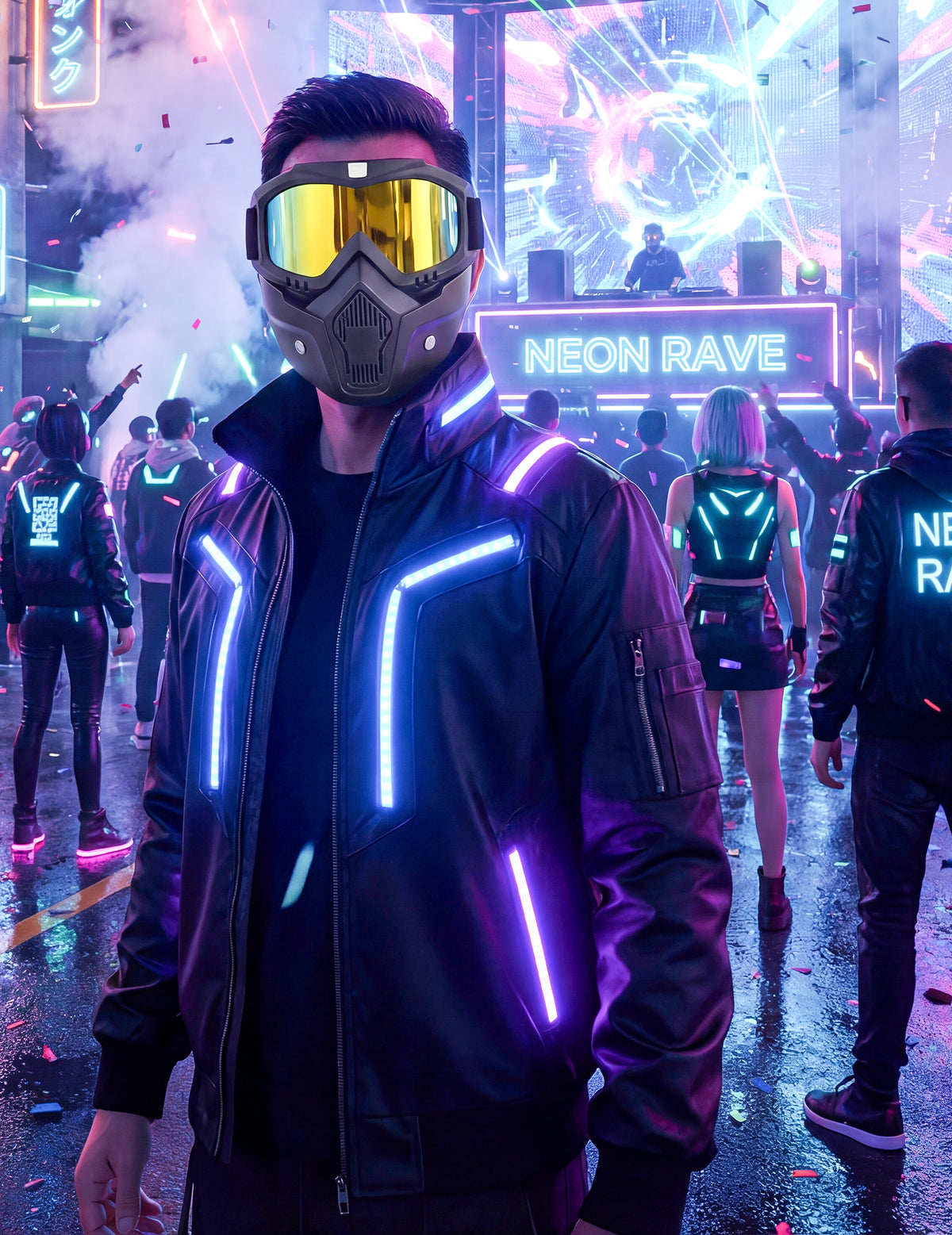 Mise en situation du masque protection militaire pour adulte