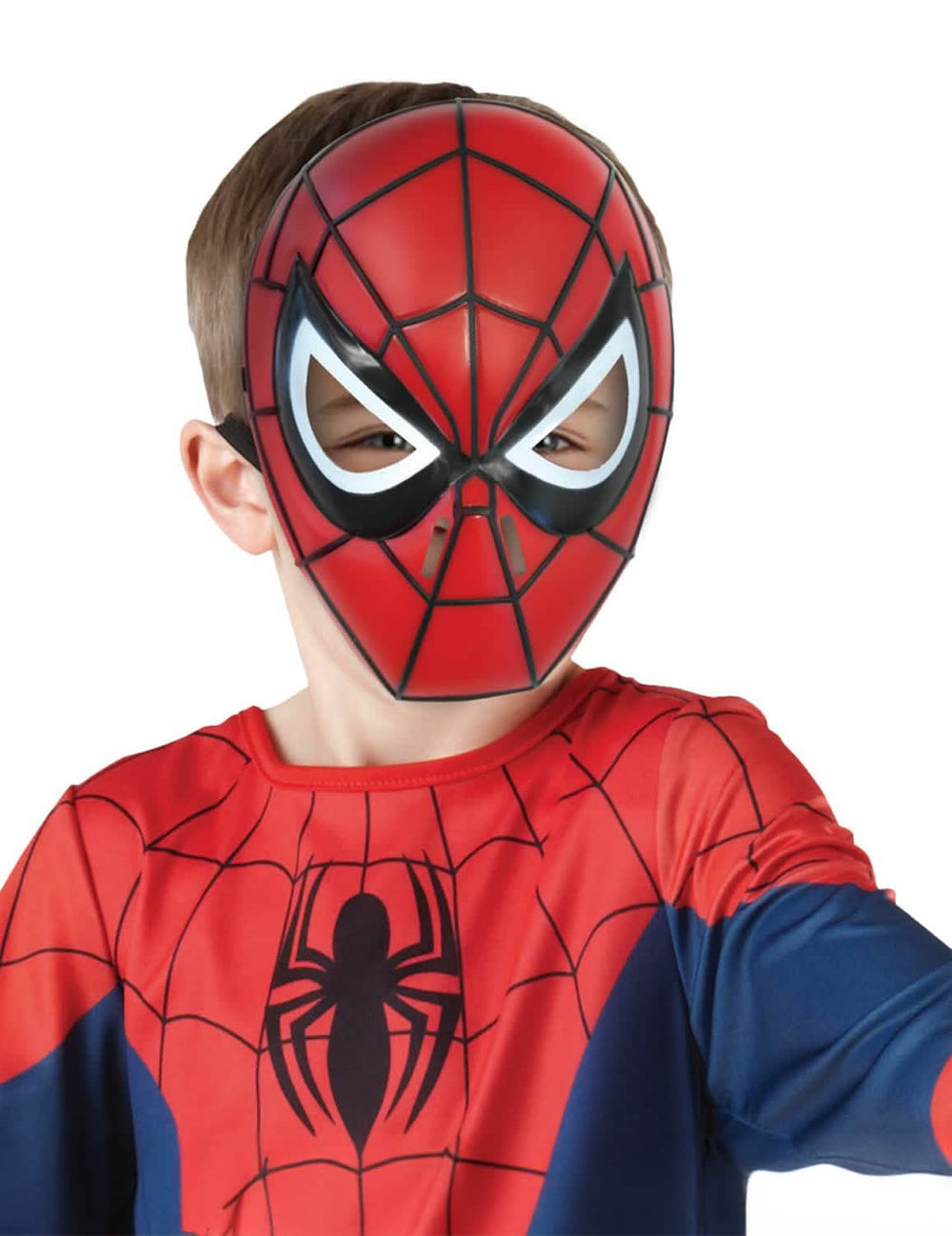 Prednji pogled na krutu masku Spider-man Ultimate za dijete