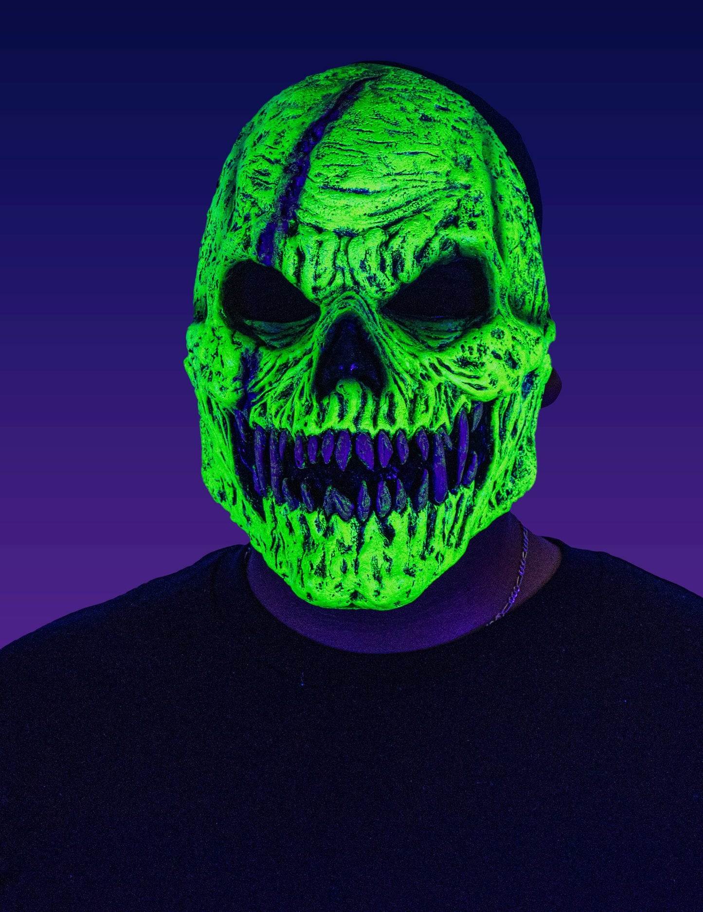 Odrasli Zelena demonska maska ​​skeleta