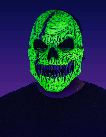 Odrasli Zelena demonska maska ​​skeleta