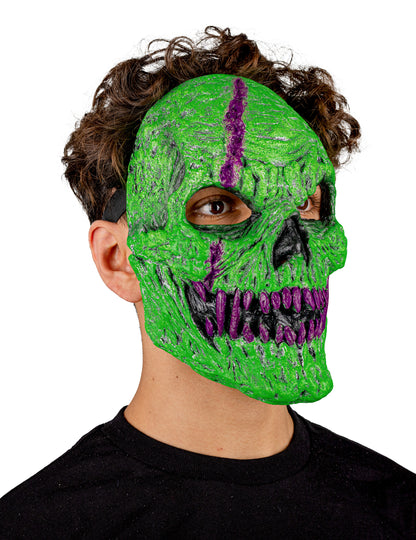 Odrasli Zelena demonska maska ​​skeleta