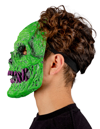 Odrasli Zelena demonska maska ​​skeleta