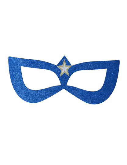 Plava super heroinska maska ​​s odraslom zlatnom zvijezdom