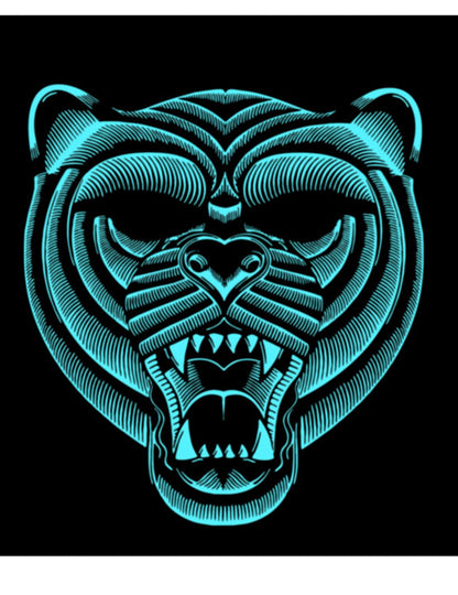 Odrasli reaktivni LED tiger maska