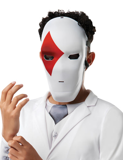 Masque Wild Card Fortnite™ pour enfant blanc avec carreau rouge