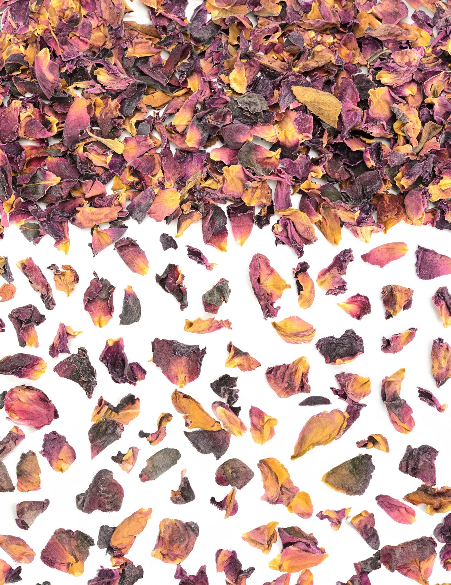 Velika vrećica suhih konfeta od prirodnog cvijeća, 400 g, ružičaste i narančaste boje