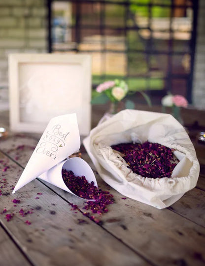 Velika vrećica suhih konfeta od prirodnog cvijeća, 400 g, ružičaste i narančaste boje