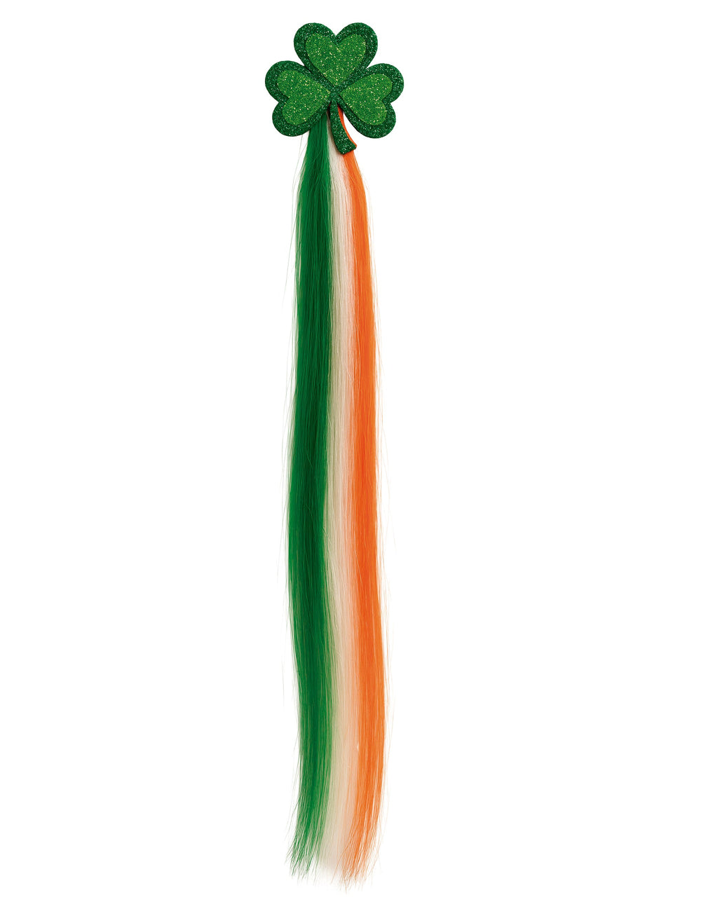 Vue d'ensemble de la mèche de cheveux Irlandaise avec trèfle