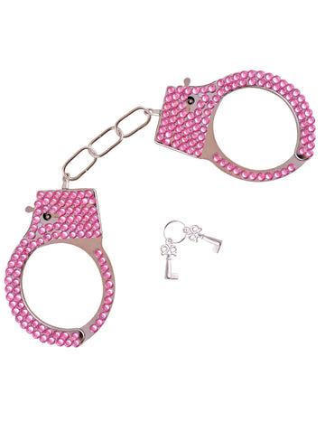 Policijska ručka za odrasle ružičaste rhinestone