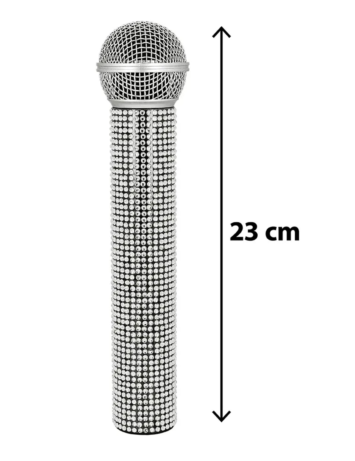 Mikrofon sa srebrnim cirkonima 23 cm