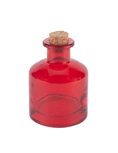 Crvena staklena bočica 5 x 7 cm 5,6 cl