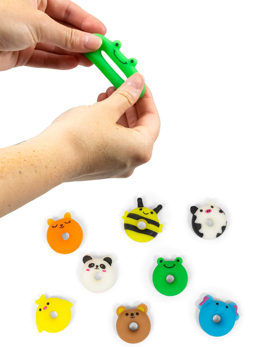Jouet mini animal squishy multicolore en forme de donut