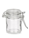 Bocal en verre de fête pour dragées transparent avec fermeture métallique