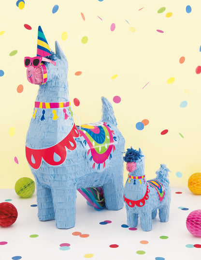 Mini piñata lama plava 16 cm