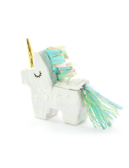 Mini piñata bijeli jednorog 8 x 2,5 cm