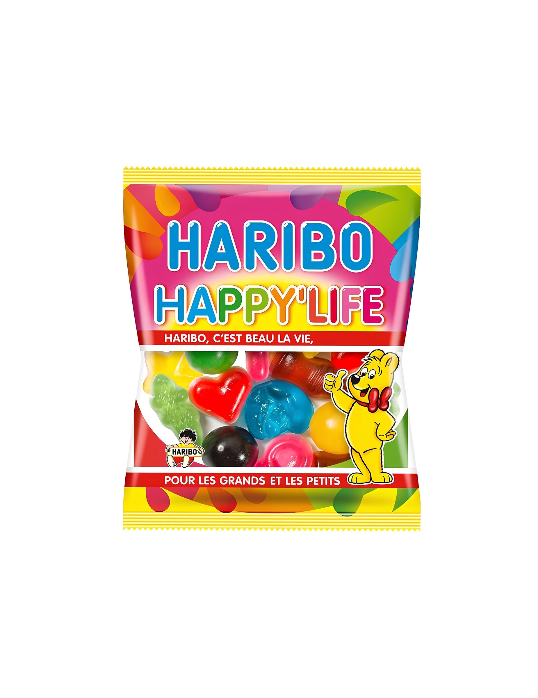 Mini sachet de bonbons Haribo Happy Life pour enfants multicolore
