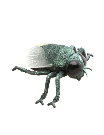 Iridescentna zelena plastična muha 13 cm