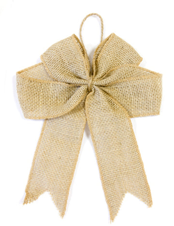 Rustikalni ukras od jute, mašna 20 cm