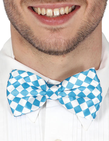 Bavarska kravata s plavim i bijelim čekovima