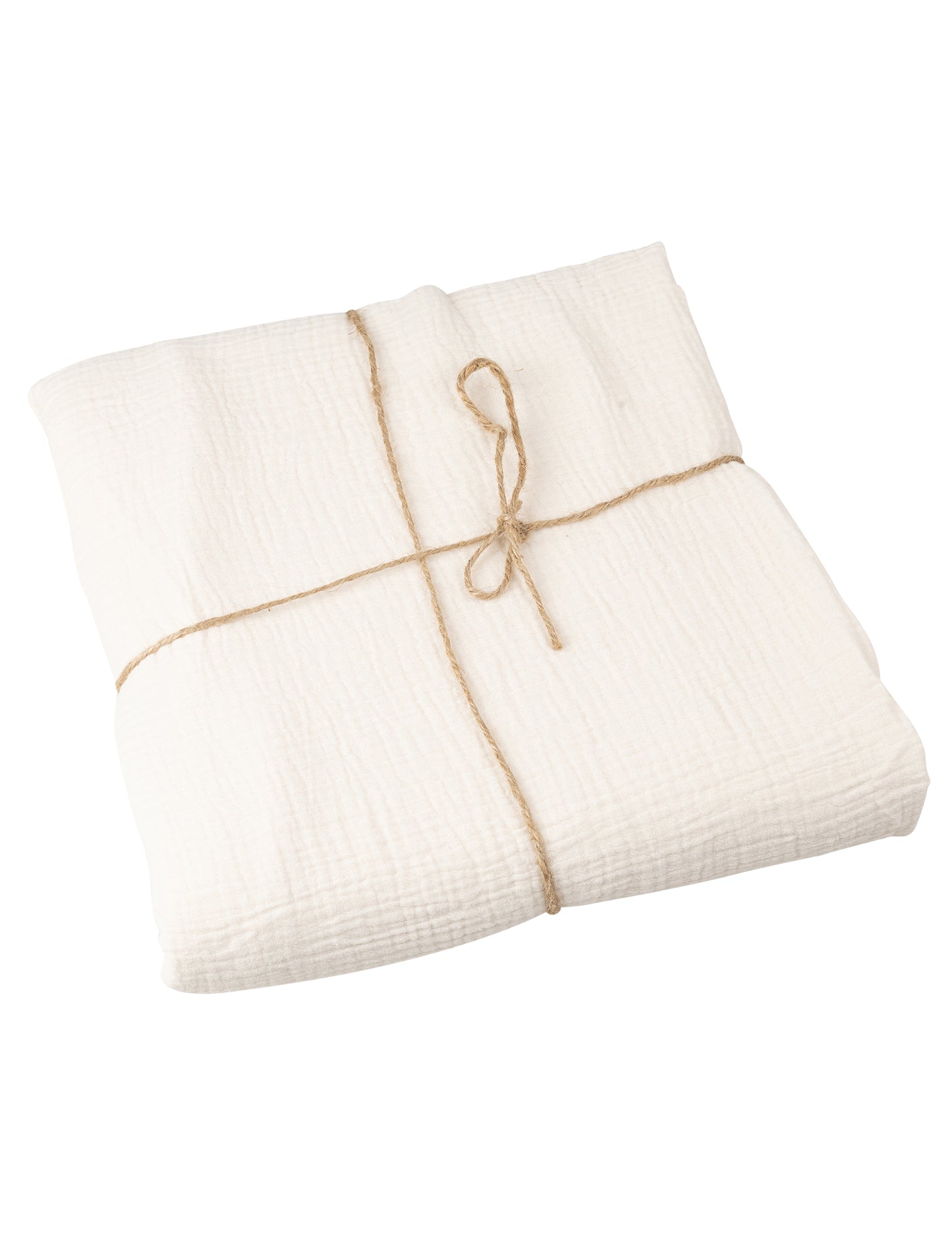 Stolnjak od krem pamučne gaze 130 x 240 cm boemski stil