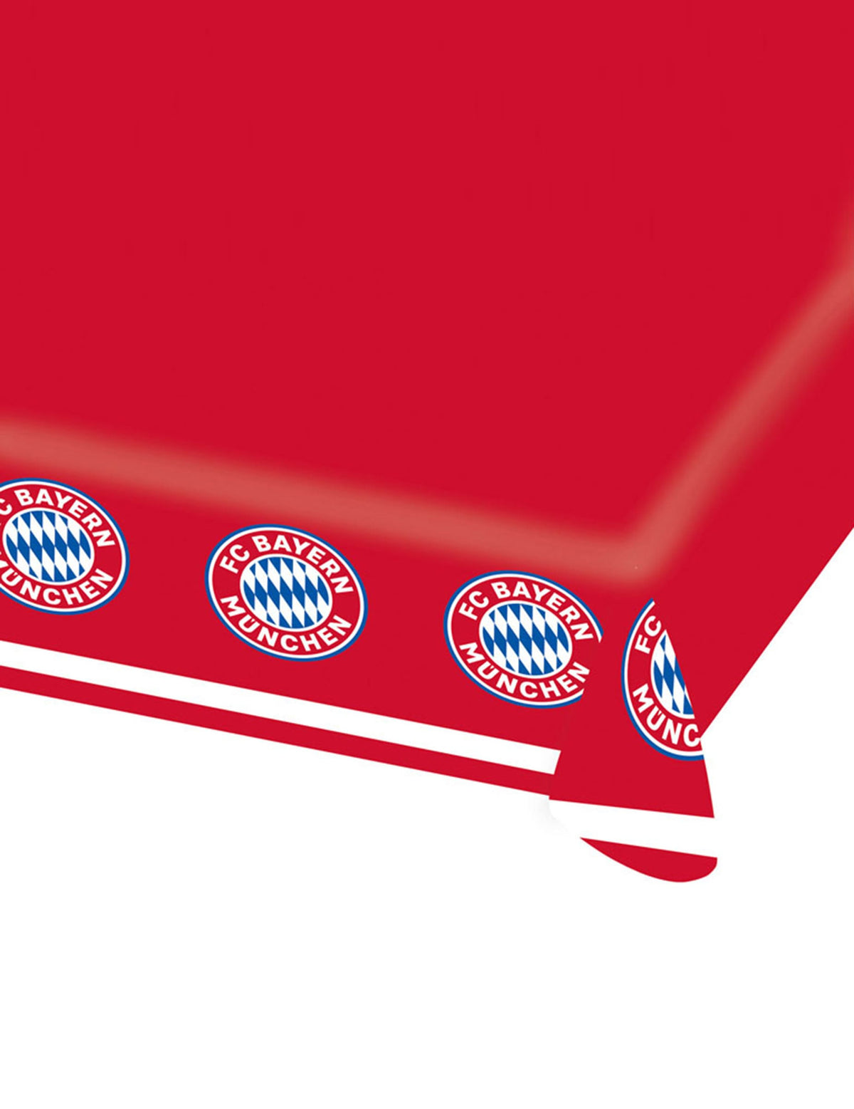 Nappe en papier FC Bayern Munich pour fête rouge avec logos du club