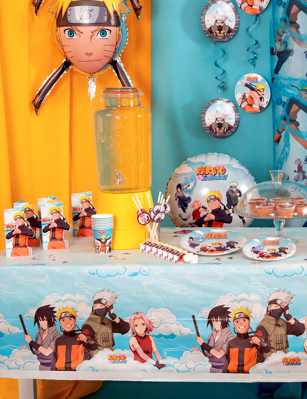 Reciklirajući papirnati stolnjak Naruto Shippuden™ 136 x 228 cm