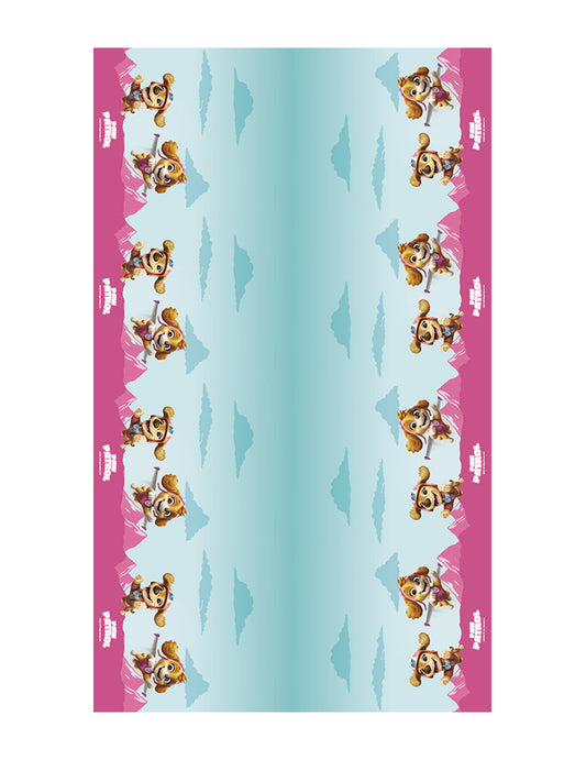 Ružičasti papirnati stolnjak Psići u ophodnji 136cm x 228cm