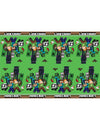 Nappe en plastique Minecraft pour enfant verte avec personnages