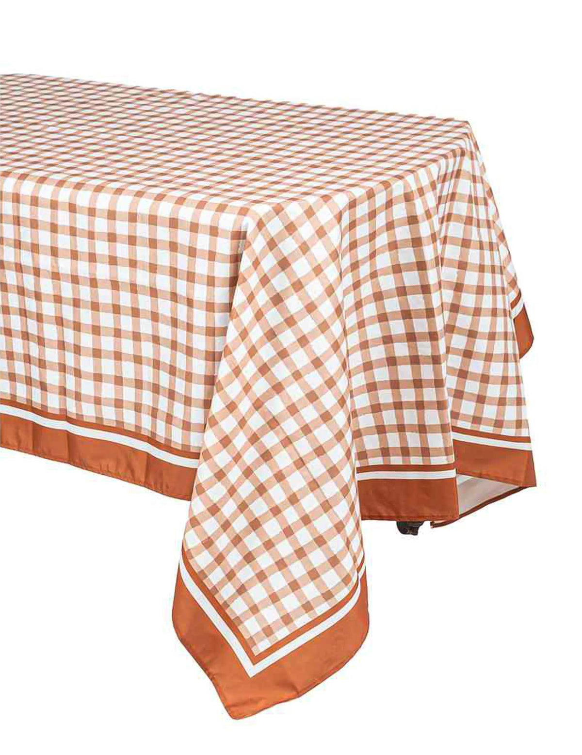 Stolnjak od tkanine s auburn vichy uzorkom Cottage Living 140 x 240 cm