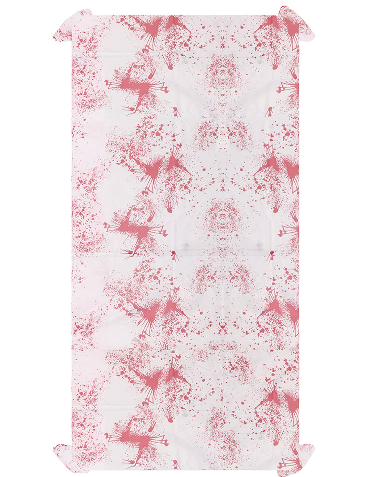Nappe en tissu Halloween ensanglanté blanche et rouge