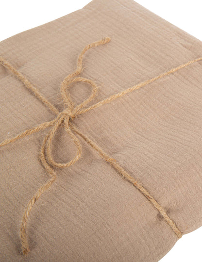 Stolnjak od pamučne gaze boje taupe 130 x 240 cm boemski stil