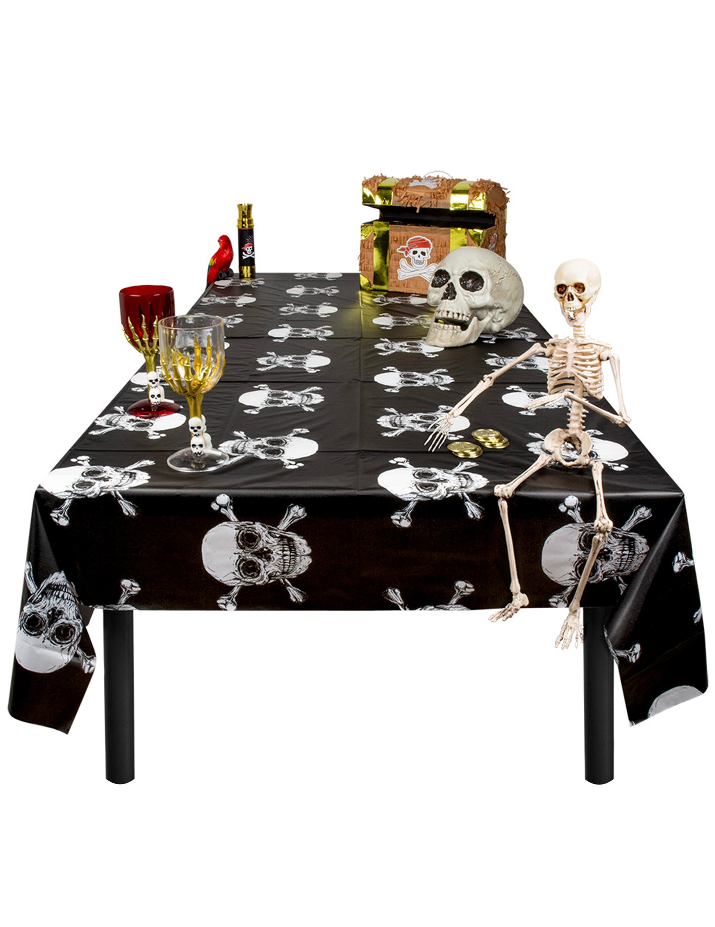 Gusarski plastični stolnjak Jolly Roger 130 x 180 cm