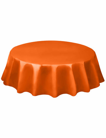 Plastična narančasta okrugla stolnjaka 213 cm