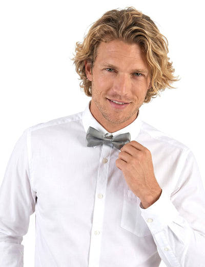 Noeud papillon argent adulte
