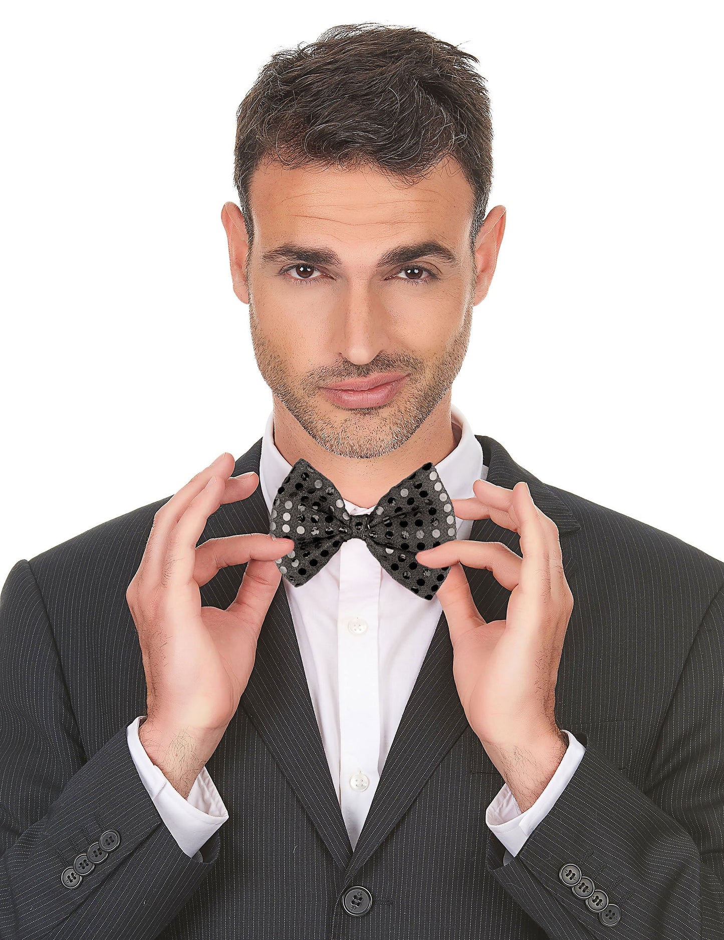 Crni čvor leptira s šljokicama za odrasle