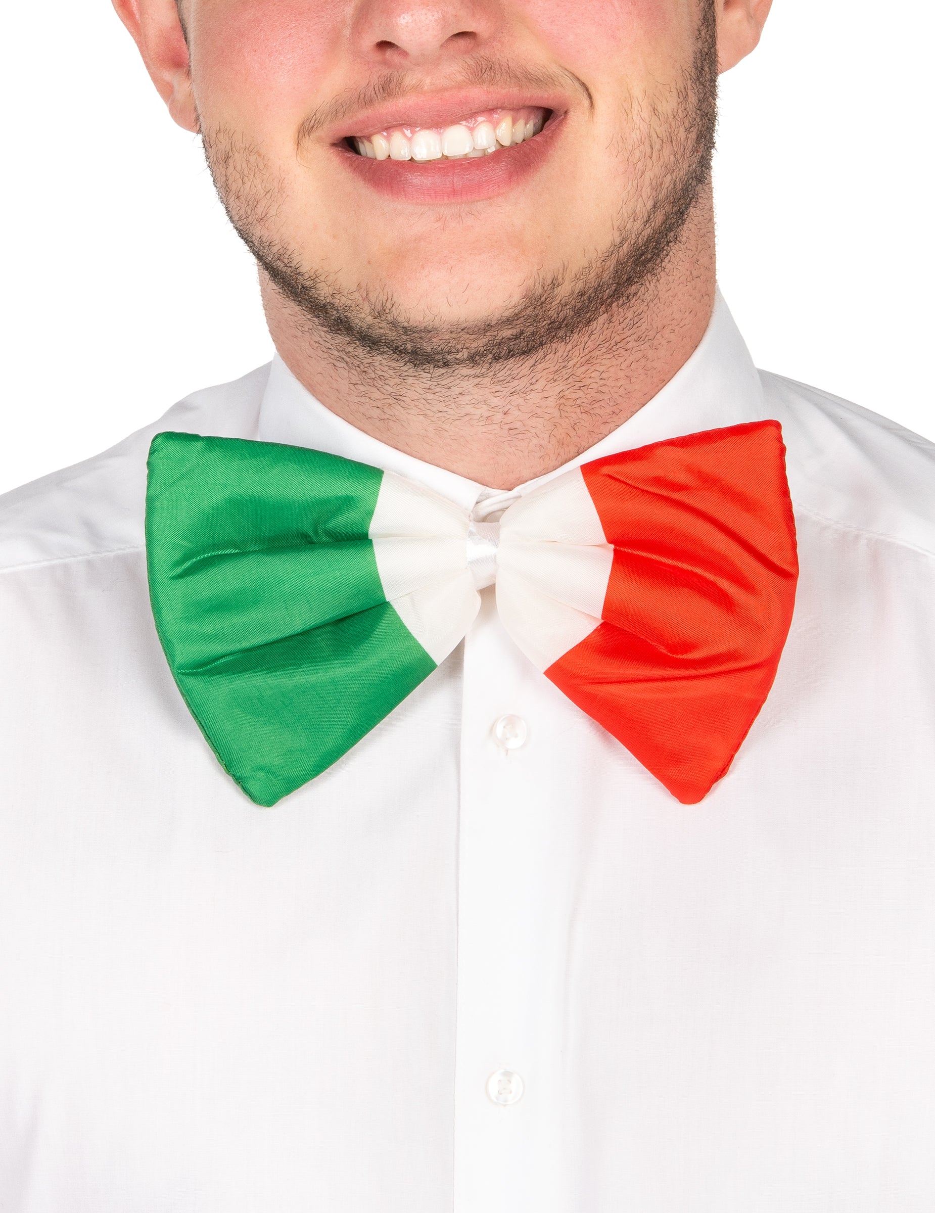 Nœud papillon supporter Italie pour adulte vert blanc rouge
