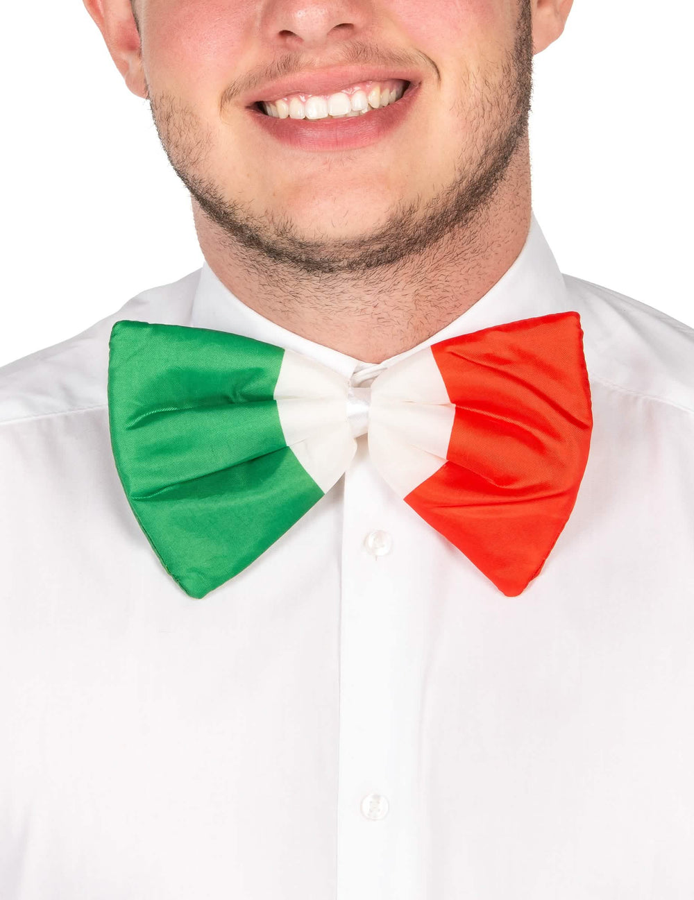Nœud papillon supporter Italie pour adulte vert blanc rouge